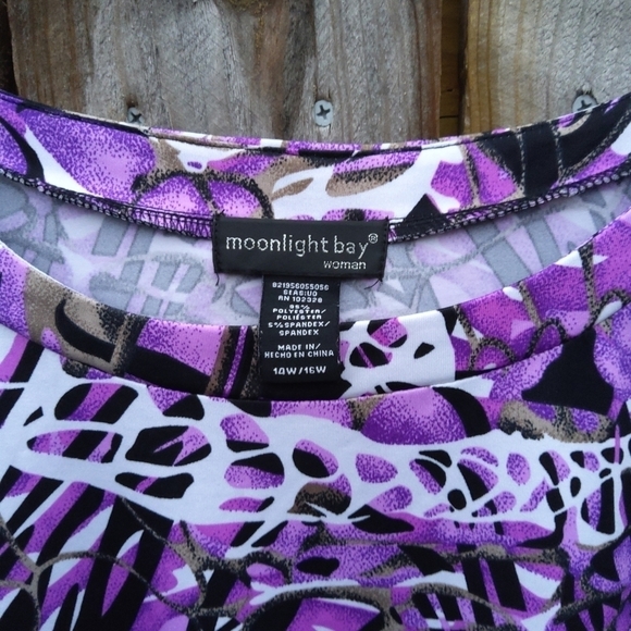 MOONLIGHT BAY 14W PATTERNED BLOUSE - Picture 4 of 5